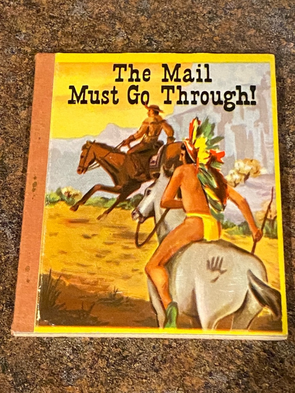 Vintage 1949 Swap-it mini book Western Illustration "The Mail Must Go Through!"